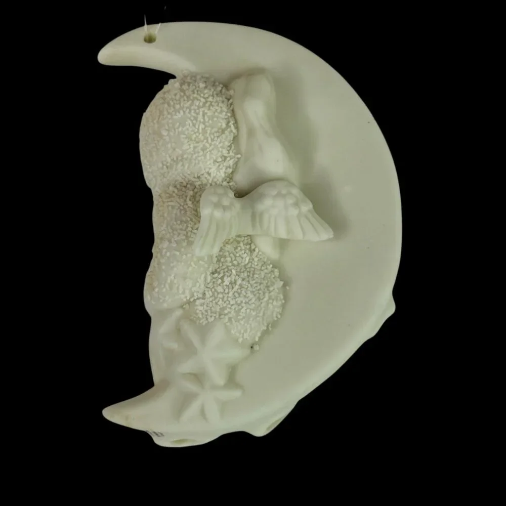 Dept 56 Snowbabies Christmas Ornament Rock A Bye Sleeping‎ Baby On Crescent Moon